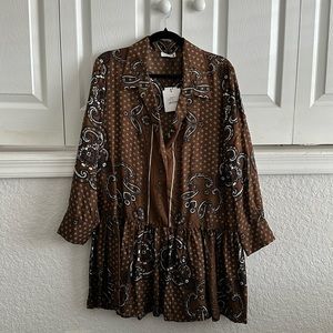 Never worn Sandro 100% silk dress